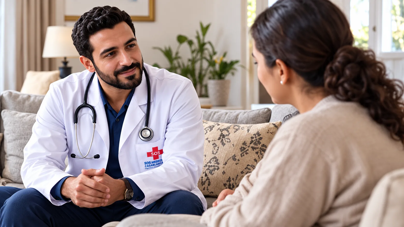 Médecin de SOS Médecin Casablanca en visite à domicile