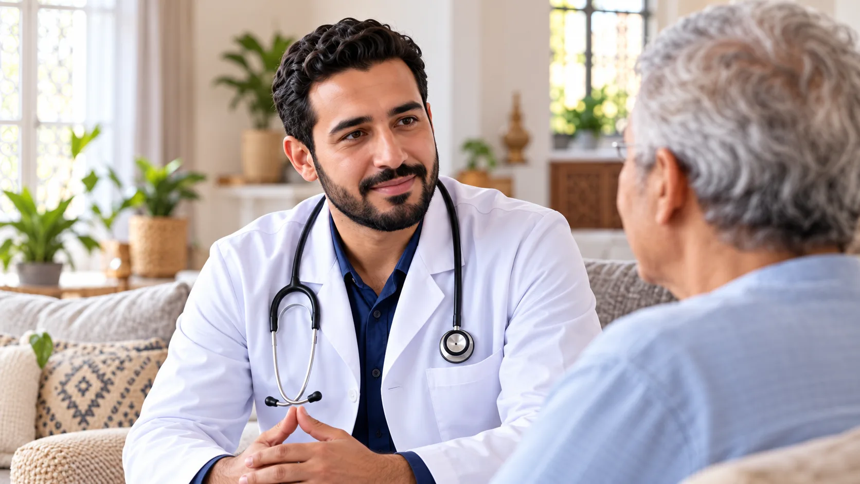 Médecin de SOS Médecin Casablanca en visite à domicile