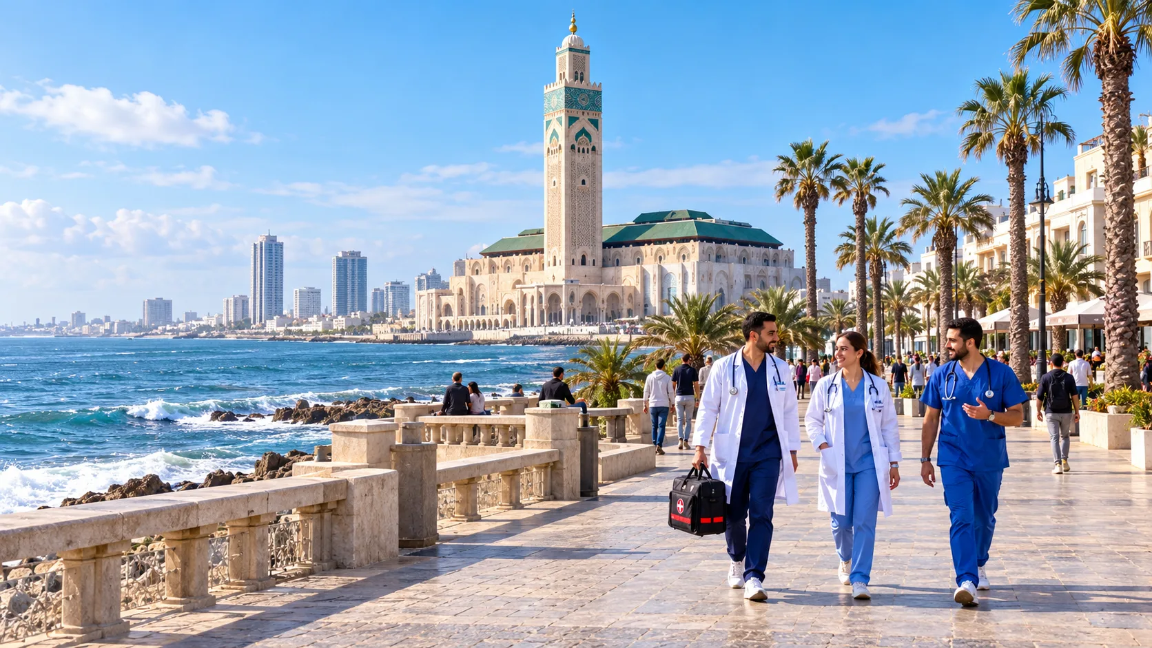 Médecin de SOS Médecin Casablanca en visite à domicile